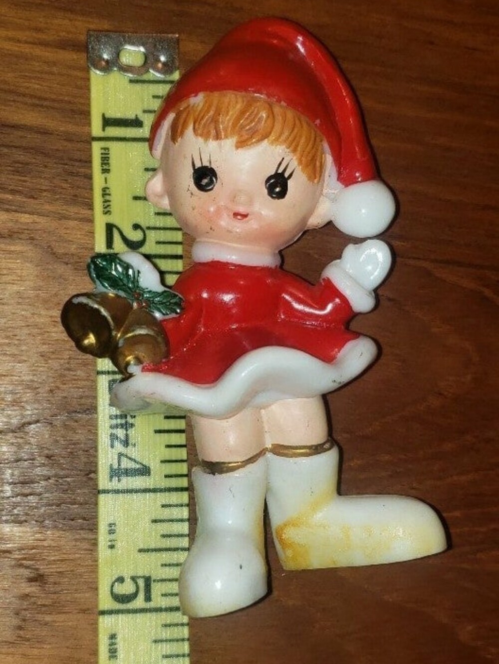 Vintage Mid-Century Wax Christmas Pixie Figurine - Picture 9 of 9